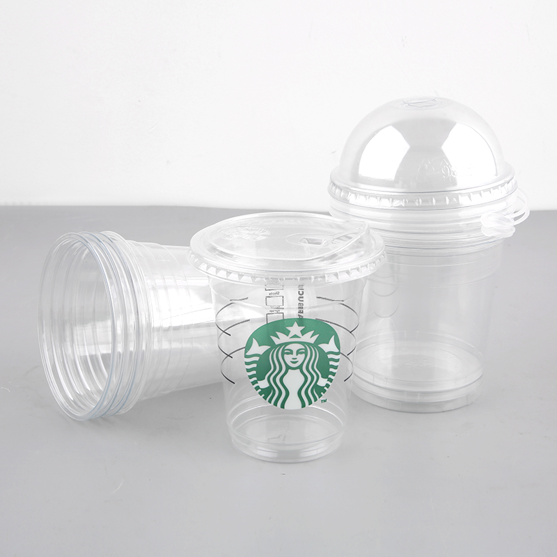 Custom Logo Disposable 16 Oz Clear Pet Plastic Cups