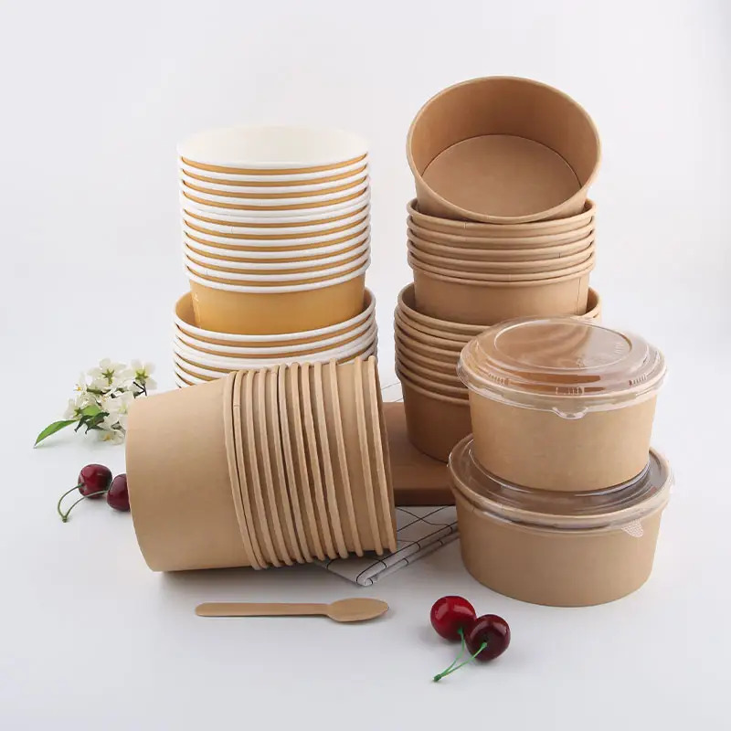 Brown kraft paper bowls