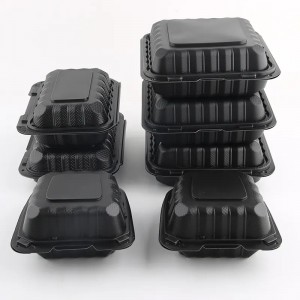 Microwaveable Plastic Clamshell Packaging Takeaway Lunch