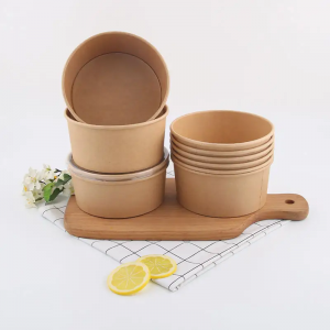 Factory Price Food Grade Kraft Paper Bowls