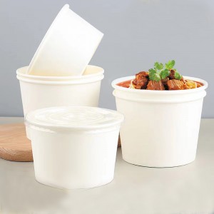 Wholesale Biodegradable Takeaway Packing Kraft Paper Bowl