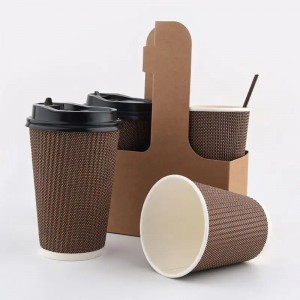 Eco-friendly Corrugated Wall  Coffee Paper Cup  Wholesale