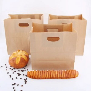 Customized Logo Eco-friendly takeaway Kraft Bags