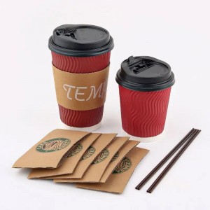 Eco-friendly Corrugated Wall  Coffee Paper Cup  Wholesale