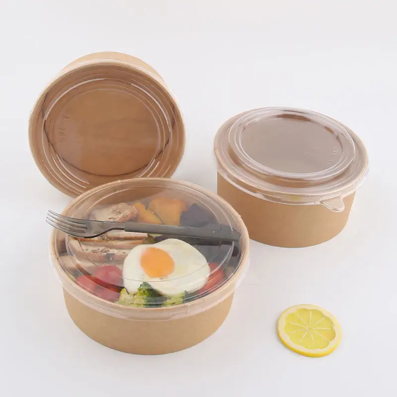 Recyclable kraft paper bowl