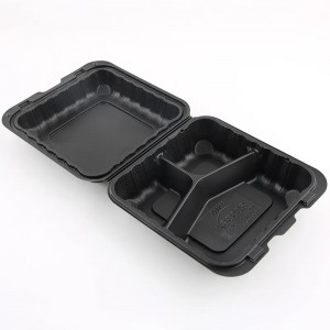 Microwaveable Plastic Clamshell Packaging Takeaway Lunch
