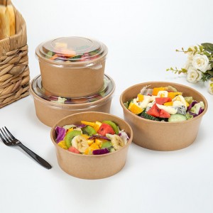 Food Grade Kraft Paper Bowl for Salad