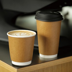Customizable & Disposable Paper Cups with Lids for Coffee