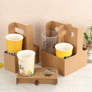Disposable Take Away Cardboard Paper Cup Holder