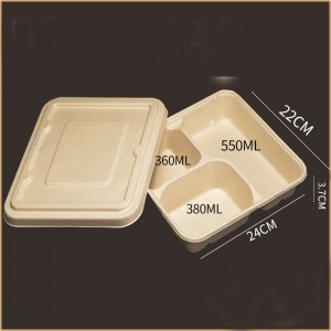 Disposable & Eco-Friendly Degradable Pulp Lunch Box