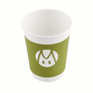 Disposable Recyclable Double Wall Paper Cup with Lids
