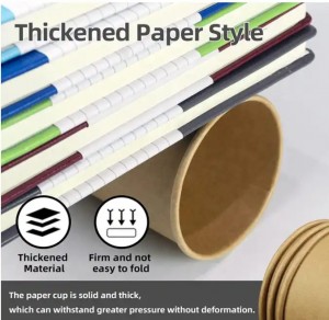 Custom Single-Wall Eco-Friendly Kraft Paper Cups with Lid