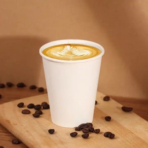 Single-wall Paper Cup with Lid Heat-resistant & Leak-proof