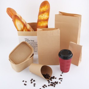 Customized Logo Takeout Kraft Paper Bags