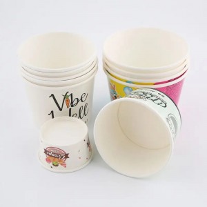 Ice Cream Cup with Lid and Spoon for Hot or Cold Food