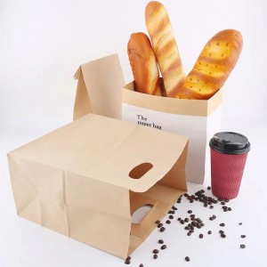 Customized Logo Eco-friendly takeaway Kraft Bags