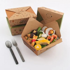 Food Packing Paper Box with Visible Windows