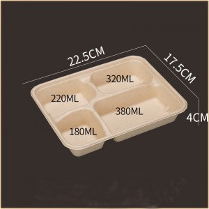 Disposable & Eco-Friendly Degradable Pulp Lunch Box
