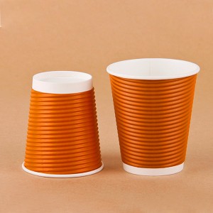 Customizable & Disposable Paper Cups with Lids for Coffee
