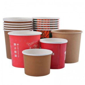 compostable  Wholesale Kraft Paper  Soup Bucket