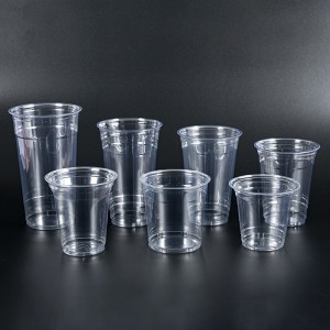 Custom Logo Disposable Plastic Cups with Lids