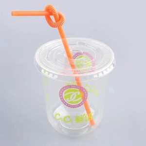 Eco-friendly  Custom PET Plastic Cup  with Lids