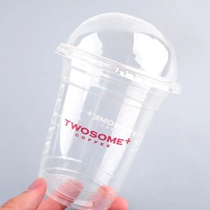 Eco-friendly  Custom PET Plastic Cup  with Lids