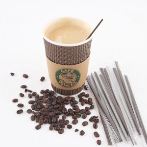 Coffee Straw Disposable Stirring Rod Hot Drink Milk Tea Straw Plastic Double Hole Coffee Straw Custom