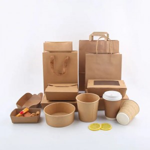 Wholesale Kraft Paper Salad Bowl with  Lid