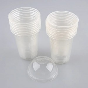 Custom 12oz Clear Plastic Cup  with Lids