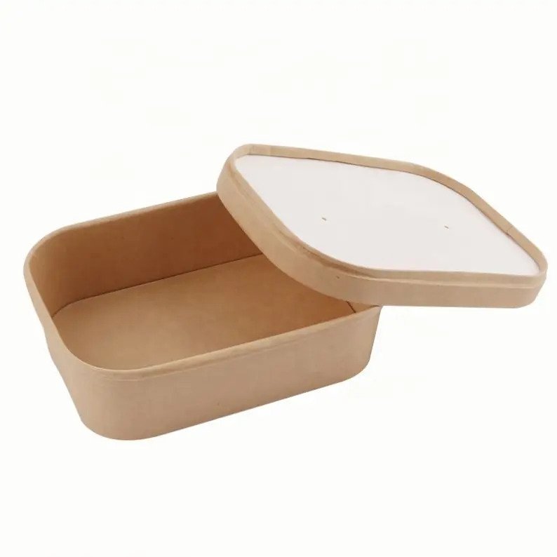 Wholesale Disposable Rectangular Kraft Bowl